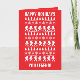 Invitation Joyeuses fêtes de Noël Bigfoot Sasquatch