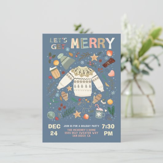 Invitation Joyeuses fêtes de Noël Sweate (Debout devant)