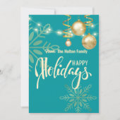 Invitation Joyeuses fêtes de Noël vert moderne (Devant)