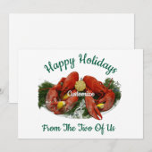 Invitation Joyeuses Fêtes Dîner Homard Tonnerre_Cove (Devant / Derrière)