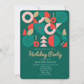 Invitation Joyeuses Fêtes Géométriques Whimsical Fête (Devant)