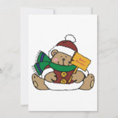 Invitation Joyeuses Fêtes Ours de Noël (Devant)