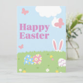 Invitation Joyeuses Pâques (Debout devant)