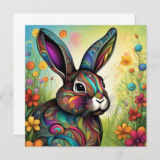 Invitation Joyeuses Pâques (Devant / Derrière)