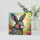 Invitation Joyeuses Pâques (Debout devant)