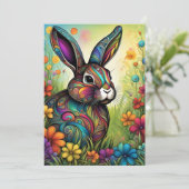 Invitation Joyeuses Pâques (Debout devant)