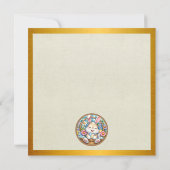 Invitation Joyeuses Pâques avec un lapin mignon, des œufs et (Dos)