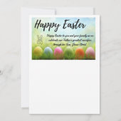 Invitation Joyeuses Pâques paresseux (Dos)
