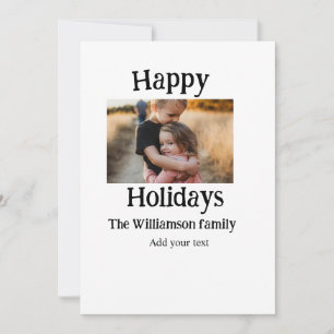 Invitation Joyeuses vacances ajouter le nom de famille photo
