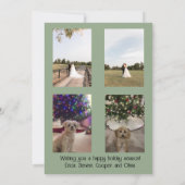 Invitation Joyeuses vacances Garland et Mistletoe (Dos)