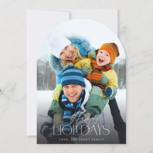 Invitation Joyeuses Vacances Moderne minimaliste Arc