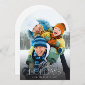 Invitation Joyeuses Vacances Moderne minimaliste Arc (Devant / Derrière)