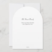 Invitation Joyeuses Vacances Moderne minimaliste Arc (Dos)