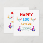 Invitation Joyeux 100 Jours de musique (Devant / Derrière)