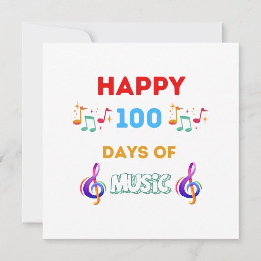 Invitation Joyeux 100 Jours de musique (Dos)