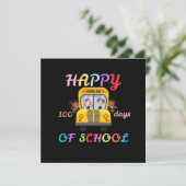 INVITATION JOYEUX 100 JOURS D'ÉCOLE, RENTRÉE SCOLAIRE (Debout devant)