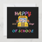 INVITATION JOYEUX 100 JOURS D'ÉCOLE, RENTRÉE SCOLAIRE (Devant)