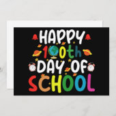 Invitation Joyeux 100e jour de l'enseignant étudiant (Devant / Derrière)