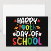 Invitation Joyeux 100e Jour d'École Enseignant Élève (Devant / Derrière)