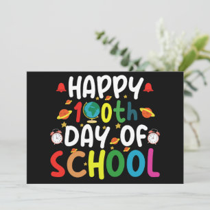 Invitation Joyeux 100e jour d'école Enseignant Élève