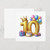 Invitation Joyeux 10e Anniversaire (Devant / Derrière)