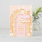 Invitation Joyeux 10e anniversaire Boho Rainbow Peace Out Sin (Debout devant)