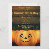 Invitation Joyeux 10e anniversaire Citrouille (Dos)