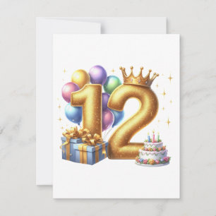 Invitation Joyeux 12e Anniversaire