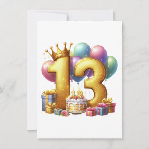 Invitation Joyeux 13e anniversaire