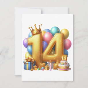 Invitation Joyeux 14e anniversaire