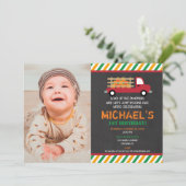 Invitation Joyeux 1er anniversaire citrouille patch halloween (Debout devant)