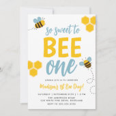 Invitation Joyeux 1er anniversaire de Bee One (Devant)