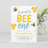 Invitation Joyeux 1er anniversaire de Bee One (Debout devant)