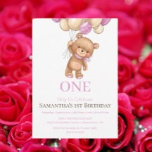 joyeux 1er anniversaire ours en peluche