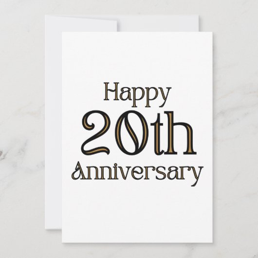 Invitation Joyeux 20e Anniversaire (Devant)