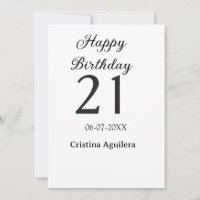 Joyeux 21e anniversaire lettre gras nom simple min