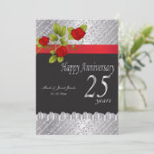 Invitation Joyeux 25e anniversaire de mariage (Debout devant)