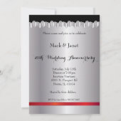 Invitation Joyeux 25e anniversaire de mariage (Dos)
