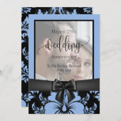 Invitation Joyeux 25e anniversaire de mariage photo tradition (Devant / Derrière)