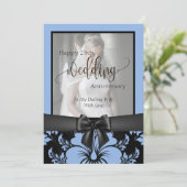 Invitation Joyeux 25e anniversaire de mariage photo tradition (Debout devant)