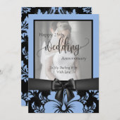 Invitation Joyeux 25e anniversaire de mariage photo tradition (Devant / Derrière)