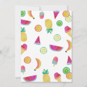 Invitation Joyeux 2e Anniversaire Couleur Mignonne Twotti Fru (Dos)