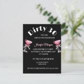 Invitation Joyeux 30 Coquette Martini anniversaire à thème In (Debout devant)