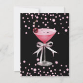 Invitation Joyeux 30 Coquette Martini anniversaire à thème In (Dos)