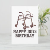 Invitation Joyeux 30e Anniversaire Aides de Marche Drôles (Debout devant)
