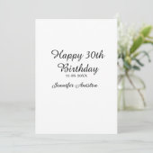 Invitation Joyeux 30e anniversaire ajouter nom date élégant s (Debout devant)
