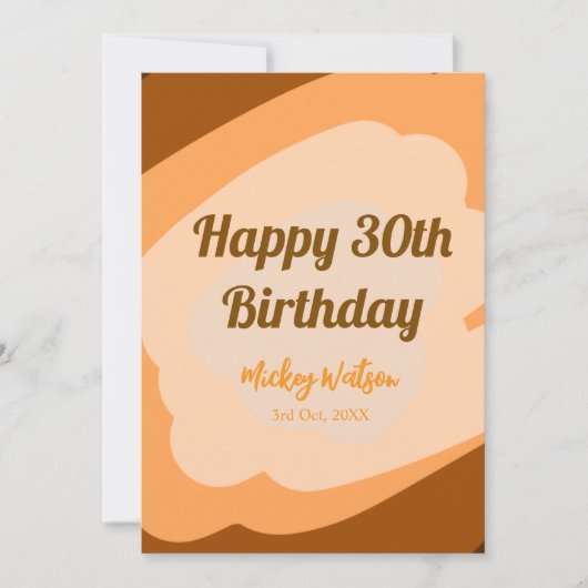 Invitation Joyeux 30e anniversaire rustique bois Halloween au (Devant)