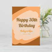 Invitation Joyeux 30e anniversaire rustique bois Halloween au (Debout devant)