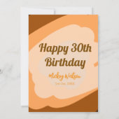 Invitation Joyeux 30e anniversaire rustique bois Halloween au (Dos)