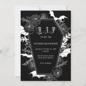 Invitation Joyeux 40e anniversaire gothique RIP 30s (Devant)